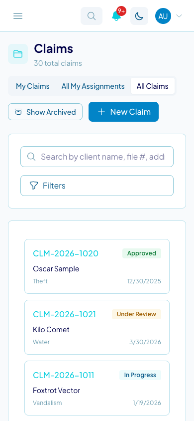 AdjusterSync on a phone